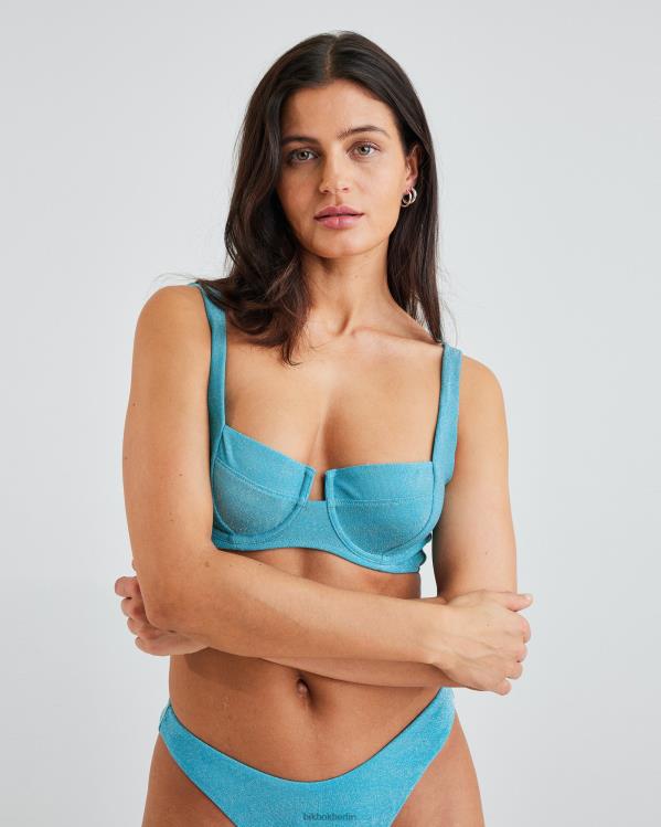 IW Italy Lurex-Oberteil Bik Bok Kleidung D0T2X398 Türkis