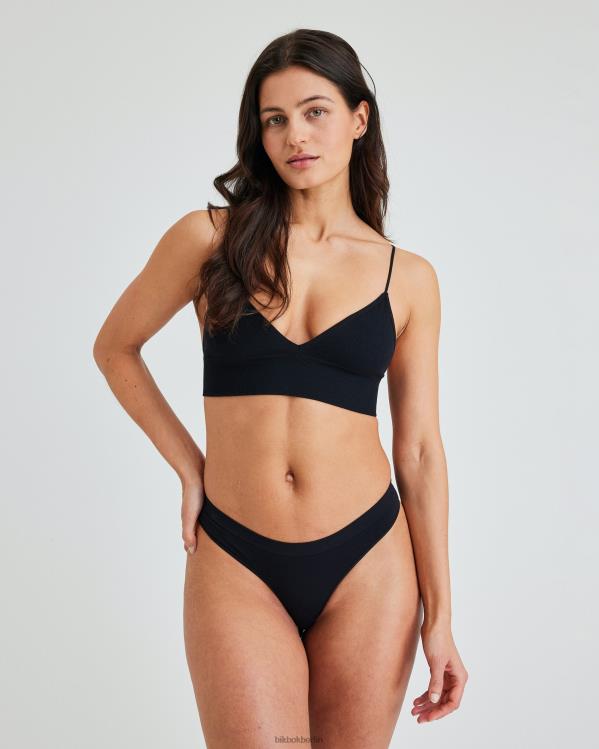 uw ihr nahtloser Tanga Bik Bok Kleidung D0T2X482 Schwarz